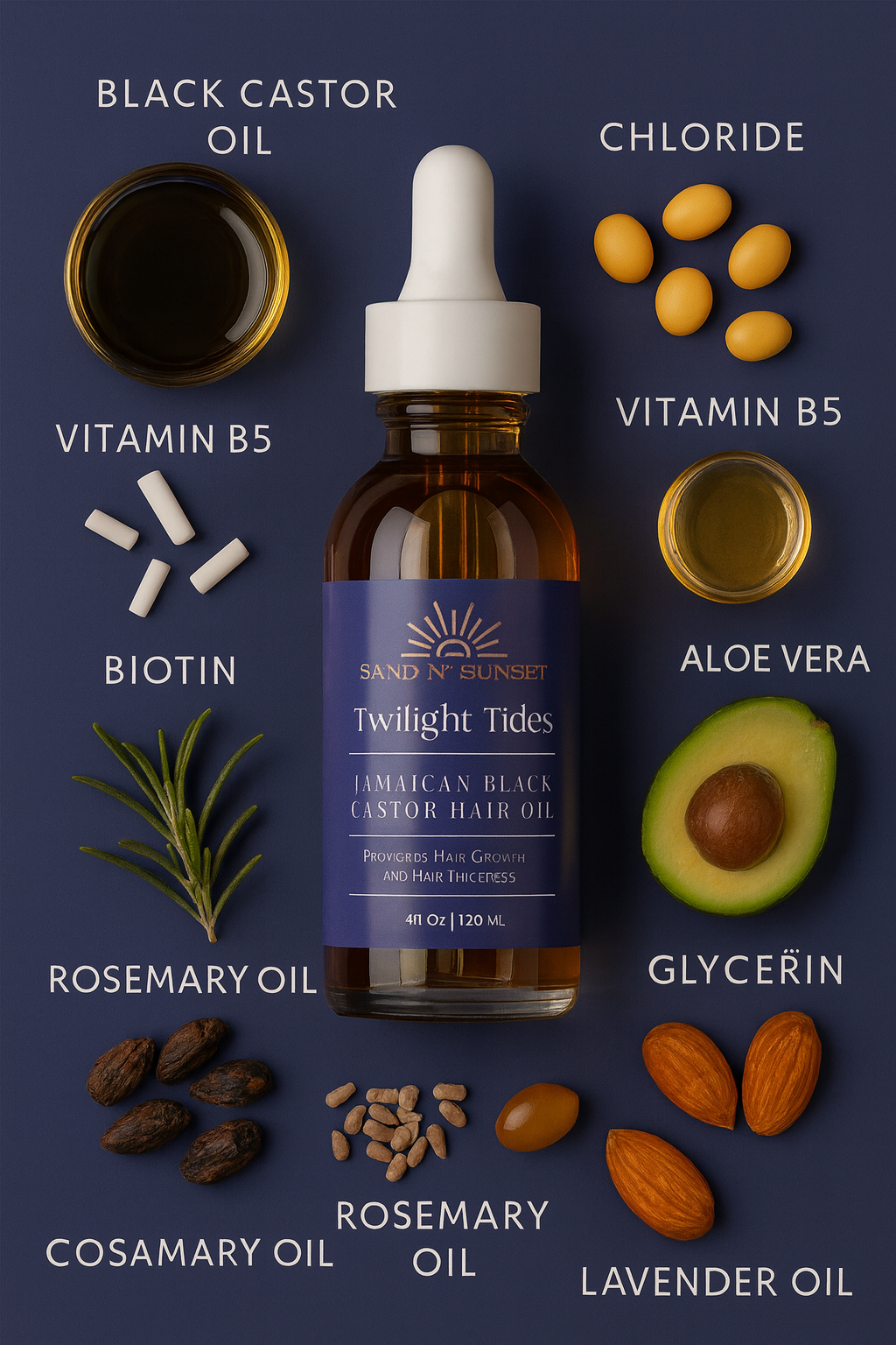 Twilight Tides - Jamaican Black Castor Hair Oil