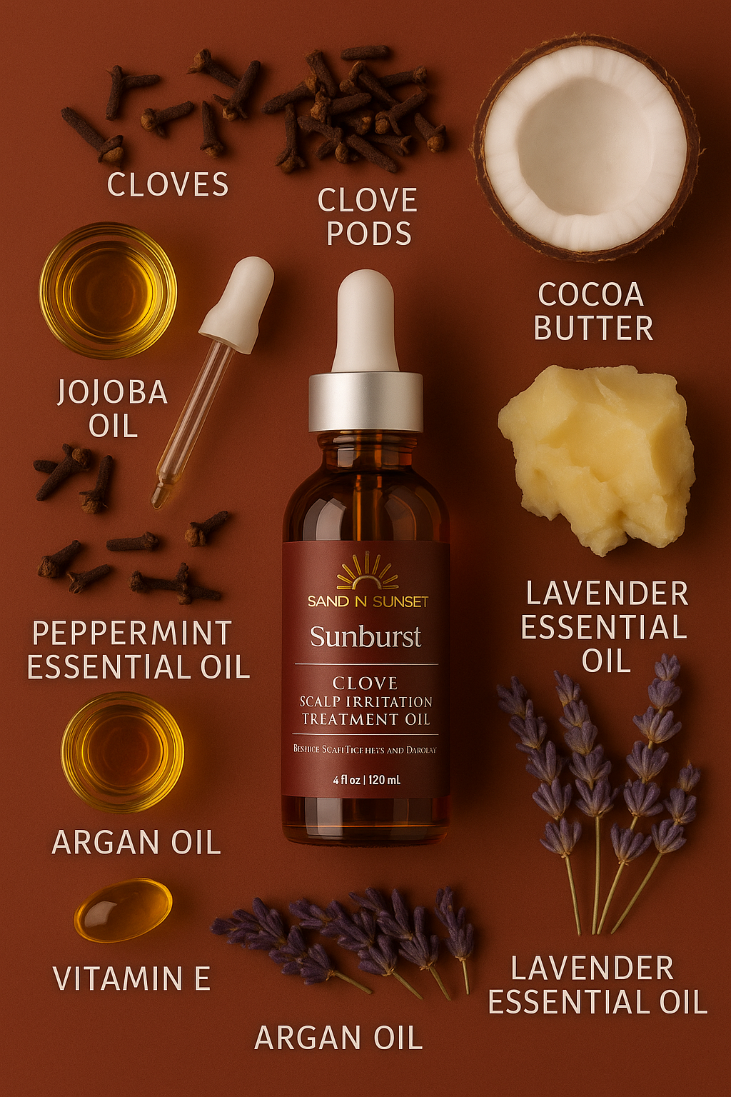 Sunburst- Clove Scalp Irritation Treatment Oil